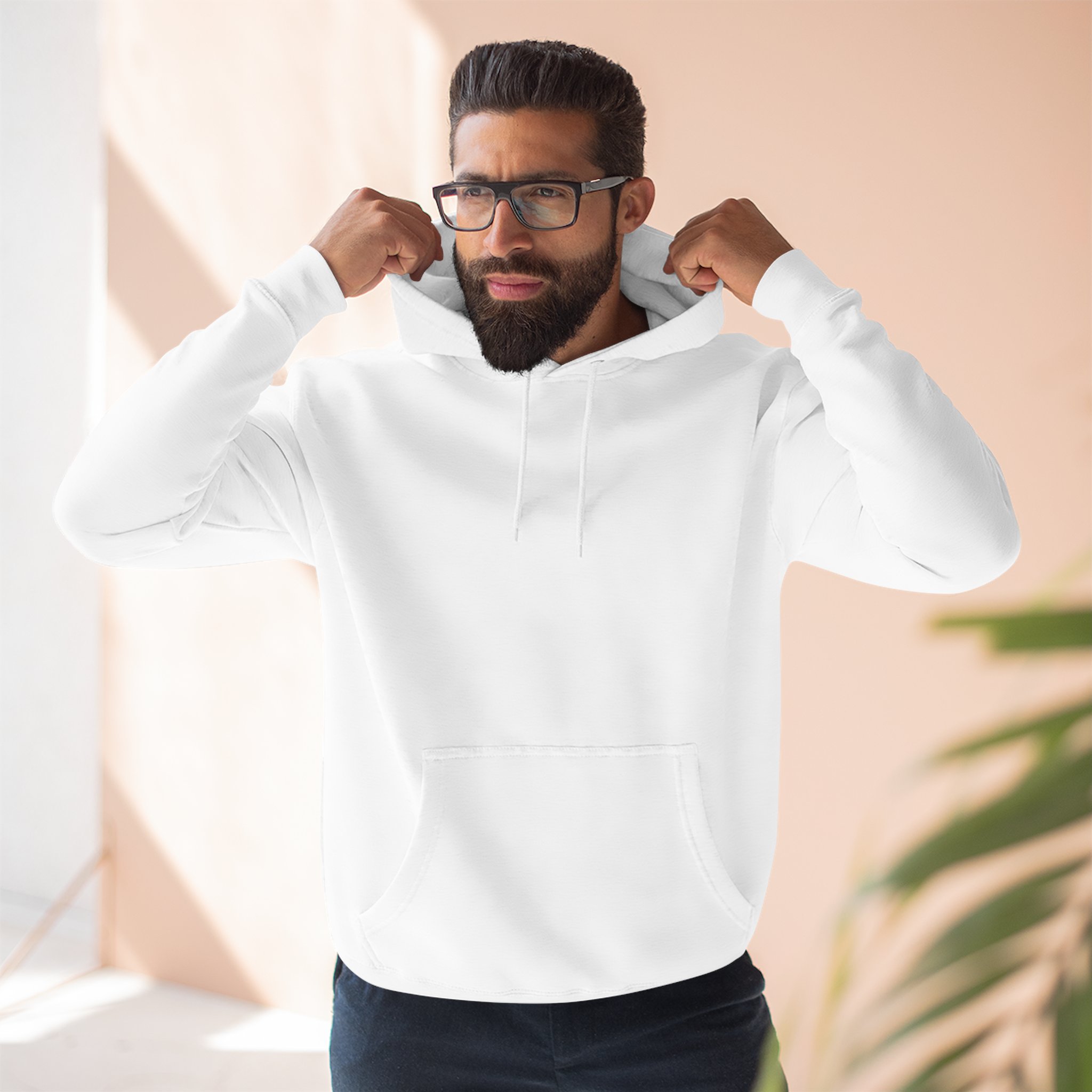Artistic Three-Panel Fleece Hoodie, Cozy Pullover for Casual Outings, Perfect Gift for Birthdays and Holidays, Floral Design - Image 5