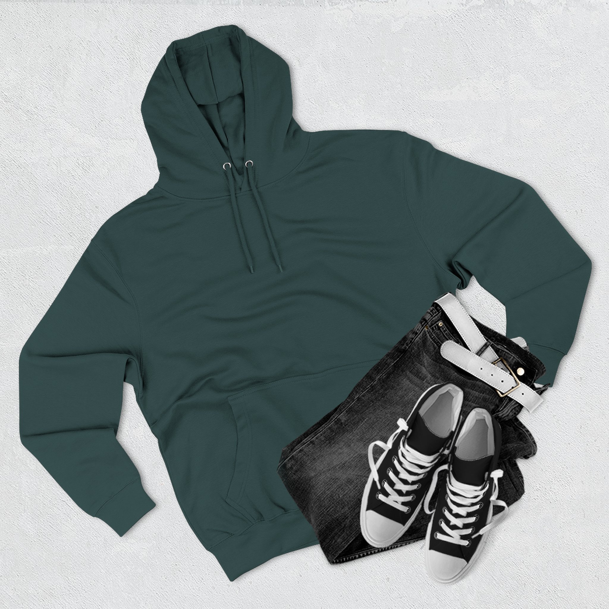 Artistic Three-Panel Fleece Hoodie, Cozy Pullover for Casual Outings, Perfect Gift for Birthdays and Holidays, Floral Design - Image 57