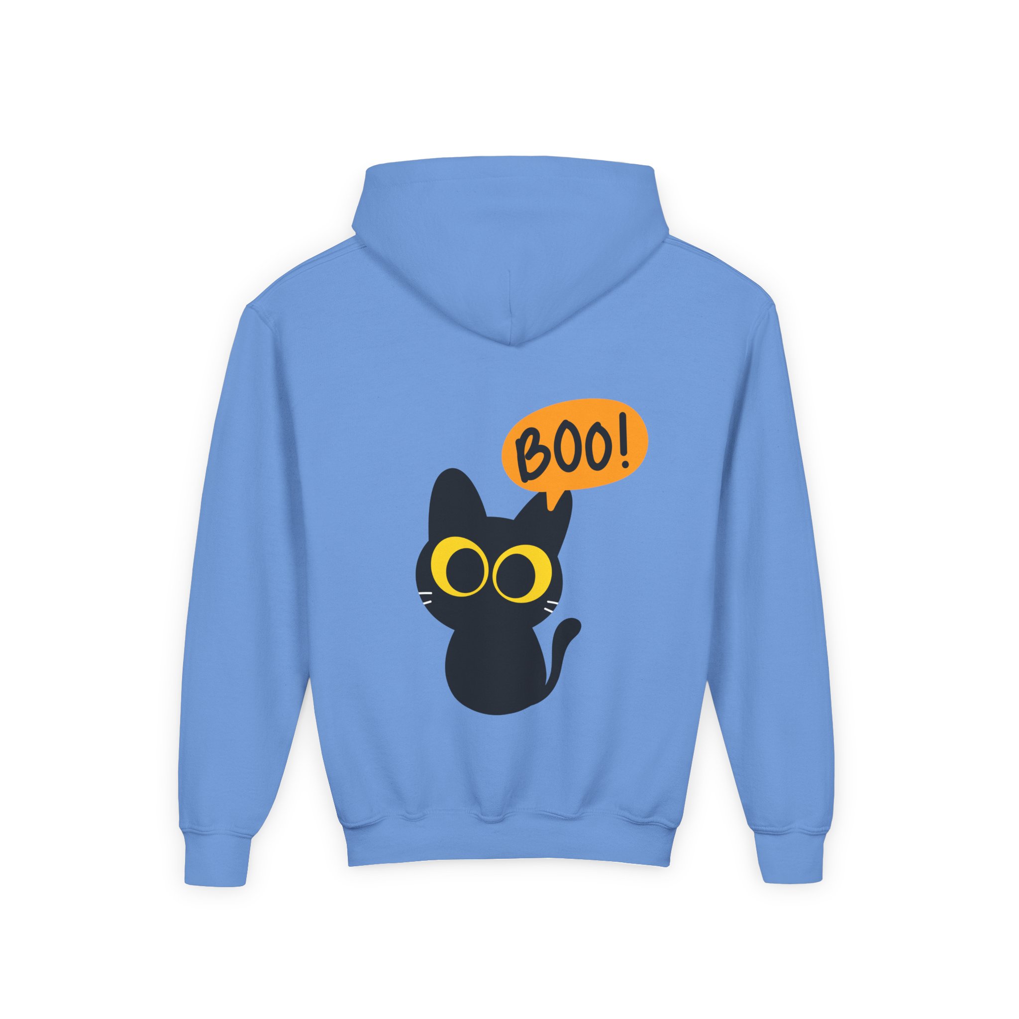 Cute Black Cat Hoodie for Kids, Halloween Sweatshirt, Youth Pullover with Boo Design, Fun Cat Lover Gift, Cozy Casual Wear - Image 51