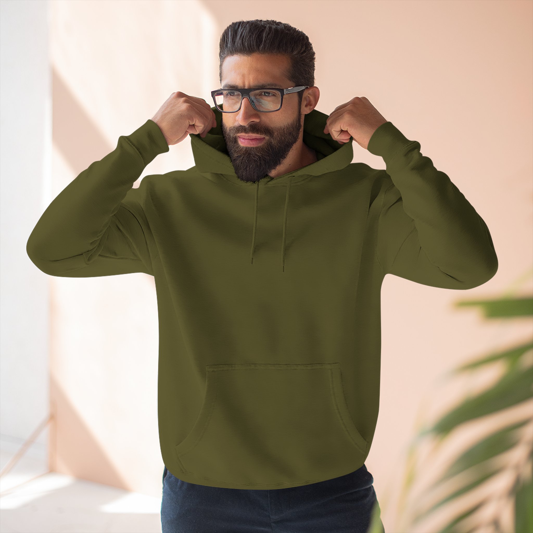 Artistic Three-Panel Fleece Hoodie, Cozy Pullover for Casual Outings, Perfect Gift for Birthdays and Holidays, Floral Design - Image 47