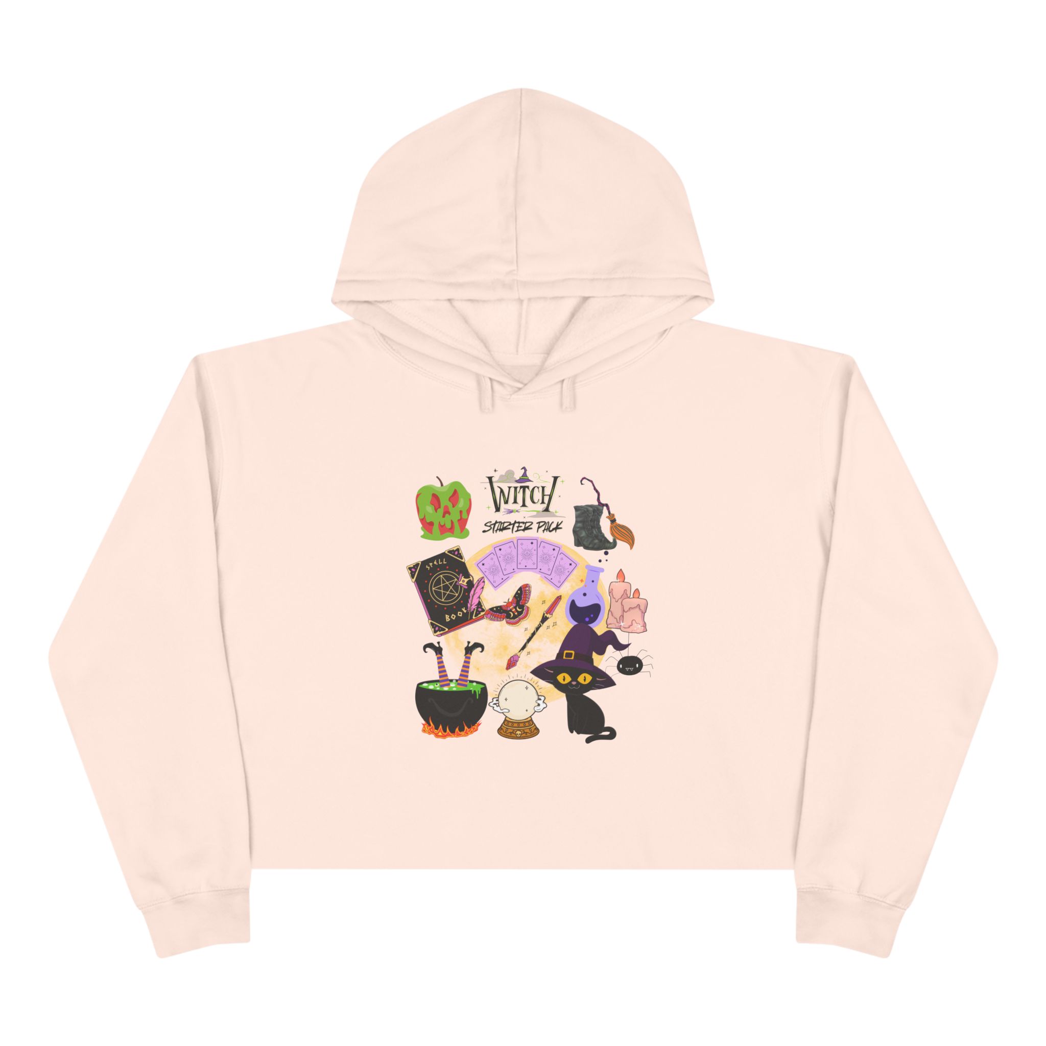 Whimsical Halloween Crop Hoodie, Spooky Sweater, Fall Fashion, Witchy Apparel, Cute Gift for Her - Image 13