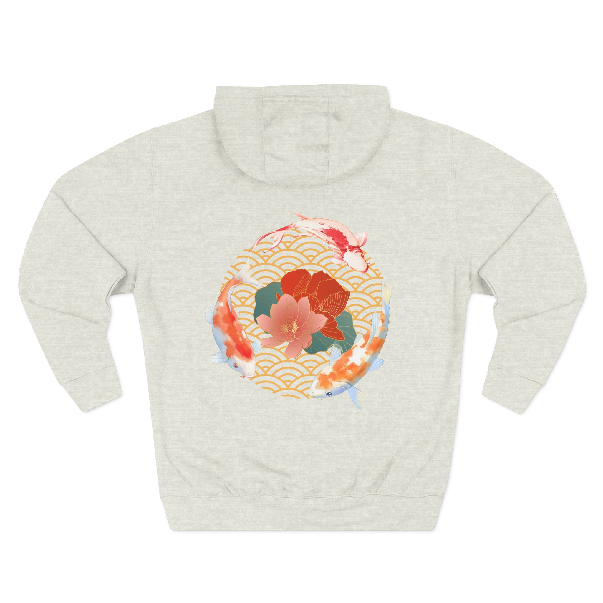 Artistic Three-Panel Fleece Hoodie, Cozy Pullover for Casual Outings, Perfect Gift for Birthdays and Holidays, Floral Design - Image 38