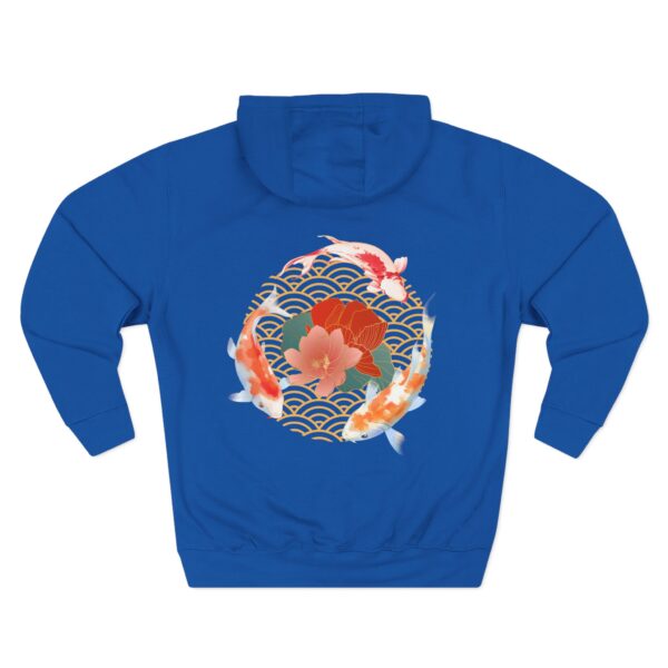 Artistic Three-Panel Fleece Hoodie, Cozy Pullover for Casual Outings, Perfect Gift for Birthdays and Holidays, Floral Design - Image 62