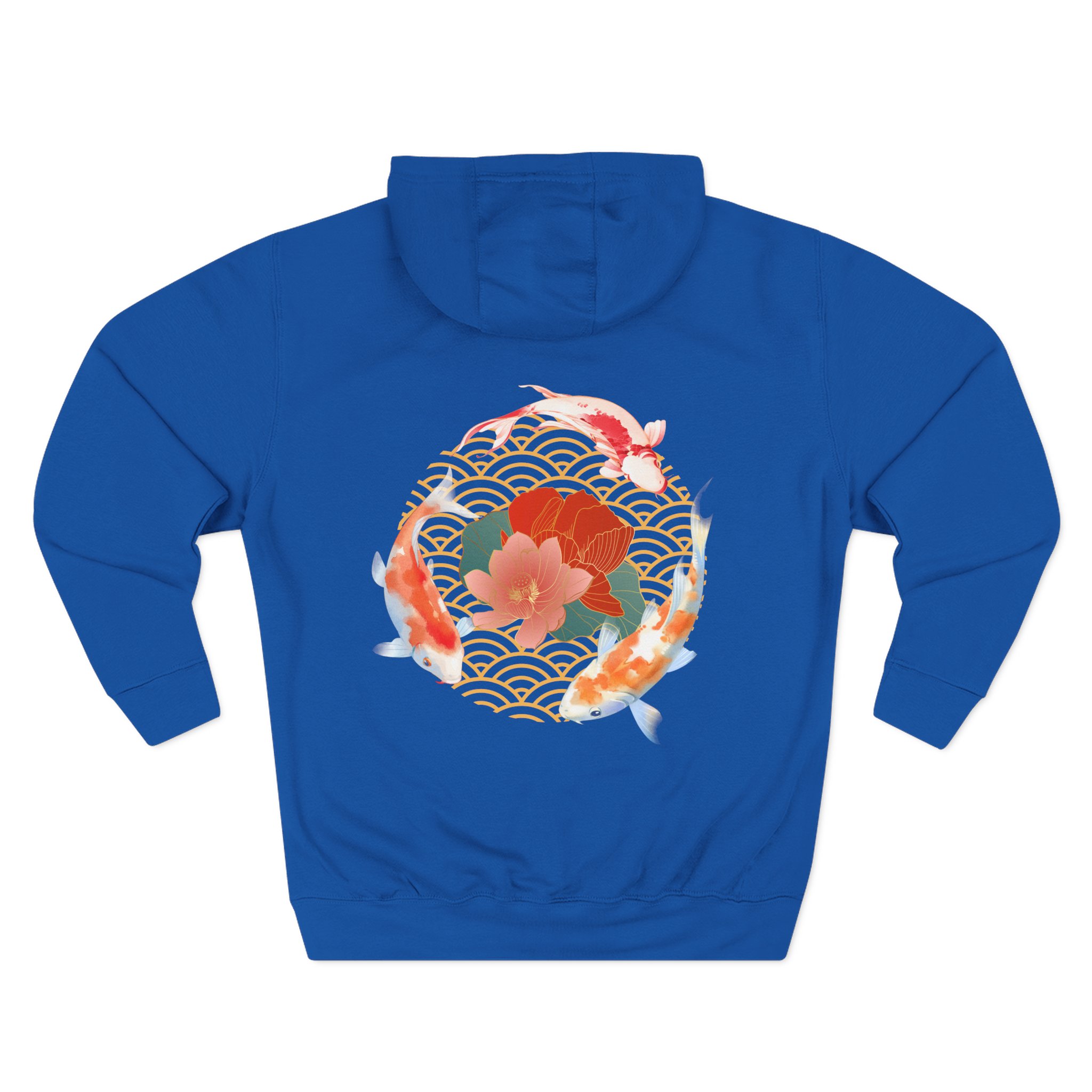 Artistic Three-Panel Fleece Hoodie, Cozy Pullover for Casual Outings, Perfect Gift for Birthdays and Holidays, Floral Design - Image 62