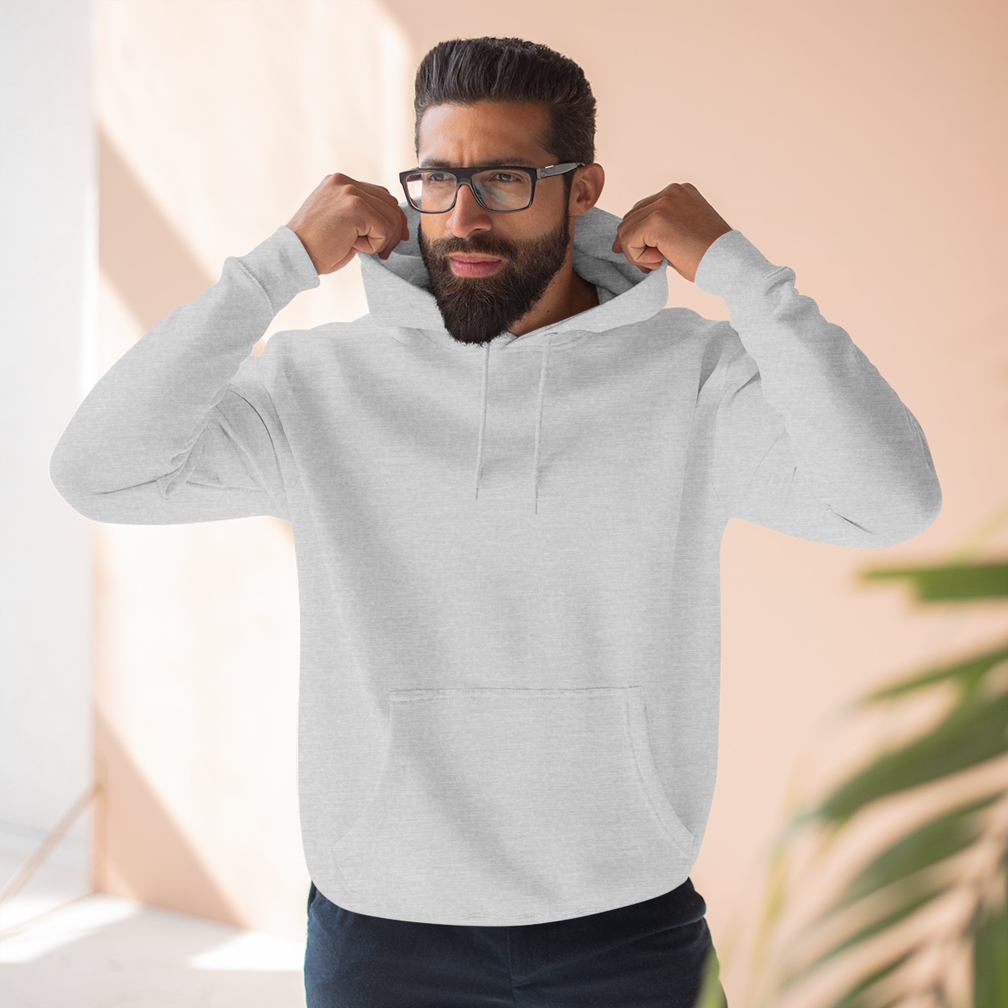 Artistic Three-Panel Fleece Hoodie, Cozy Pullover for Casual Outings, Perfect Gift for Birthdays and Holidays, Floral Design - Image 11