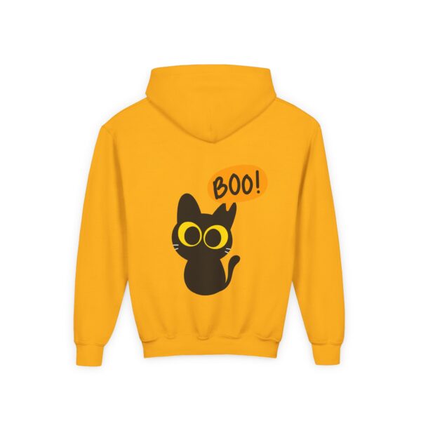 Cute Black Cat Hoodie for Kids, Halloween Sweatshirt, Youth Pullover with Boo Design, Fun Cat Lover Gift, Cozy Casual Wear - Image 23