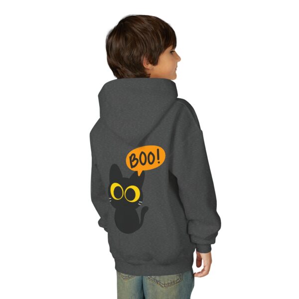 Cute Black Cat Hoodie for Kids, Halloween Sweatshirt, Youth Pullover with Boo Design, Fun Cat Lover Gift, Cozy Casual Wear - Image 46