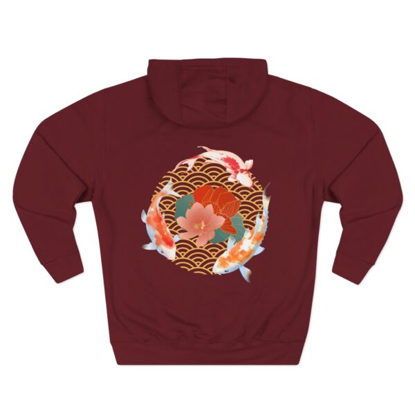 Artistic Three-Panel Fleece Hoodie, Cozy Pullover for Casual Outings, Perfect Gift for Birthdays and Holidays, Floral Design - Image 86