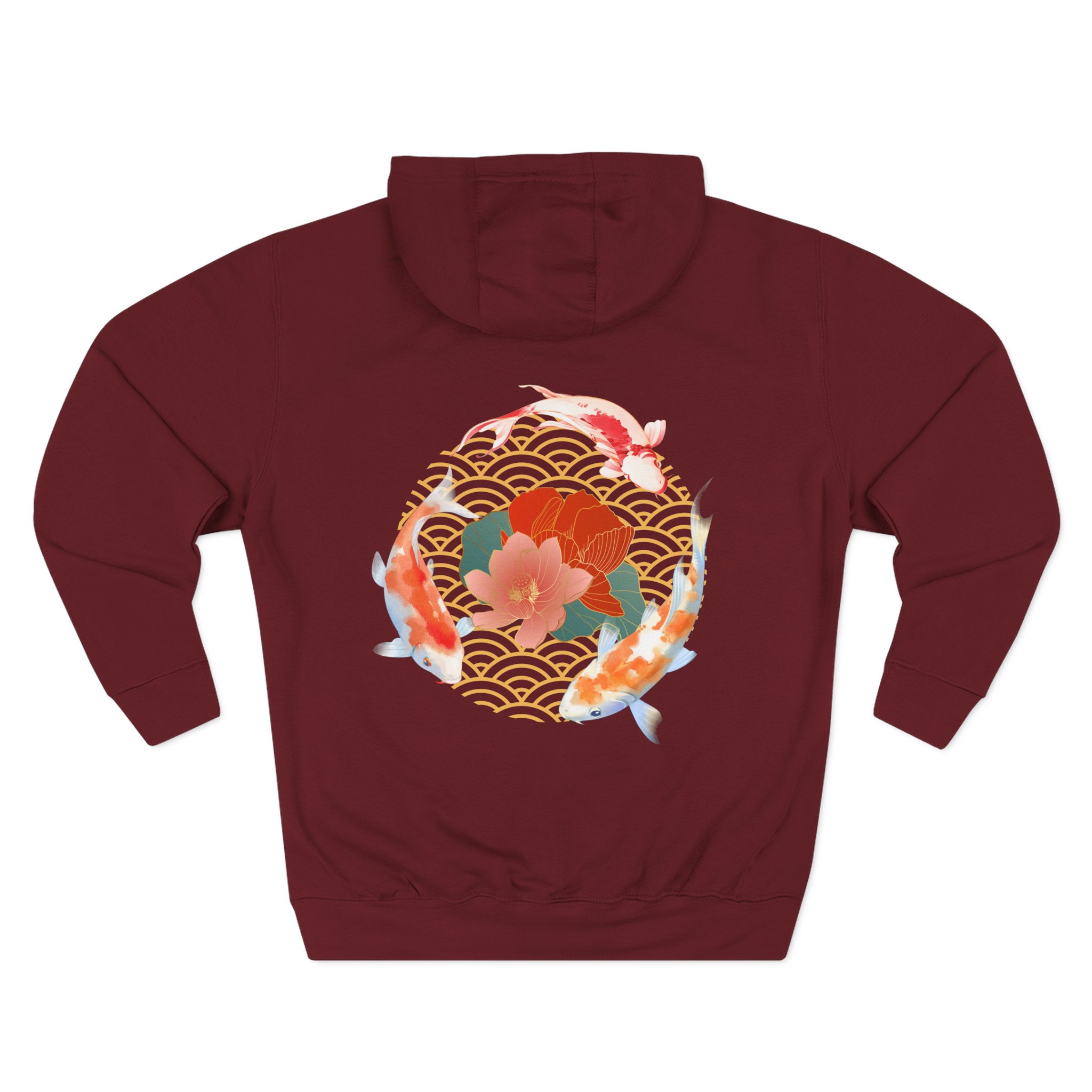 Artistic Three-Panel Fleece Hoodie, Cozy Pullover for Casual Outings, Perfect Gift for Birthdays and Holidays, Floral Design - Image 86