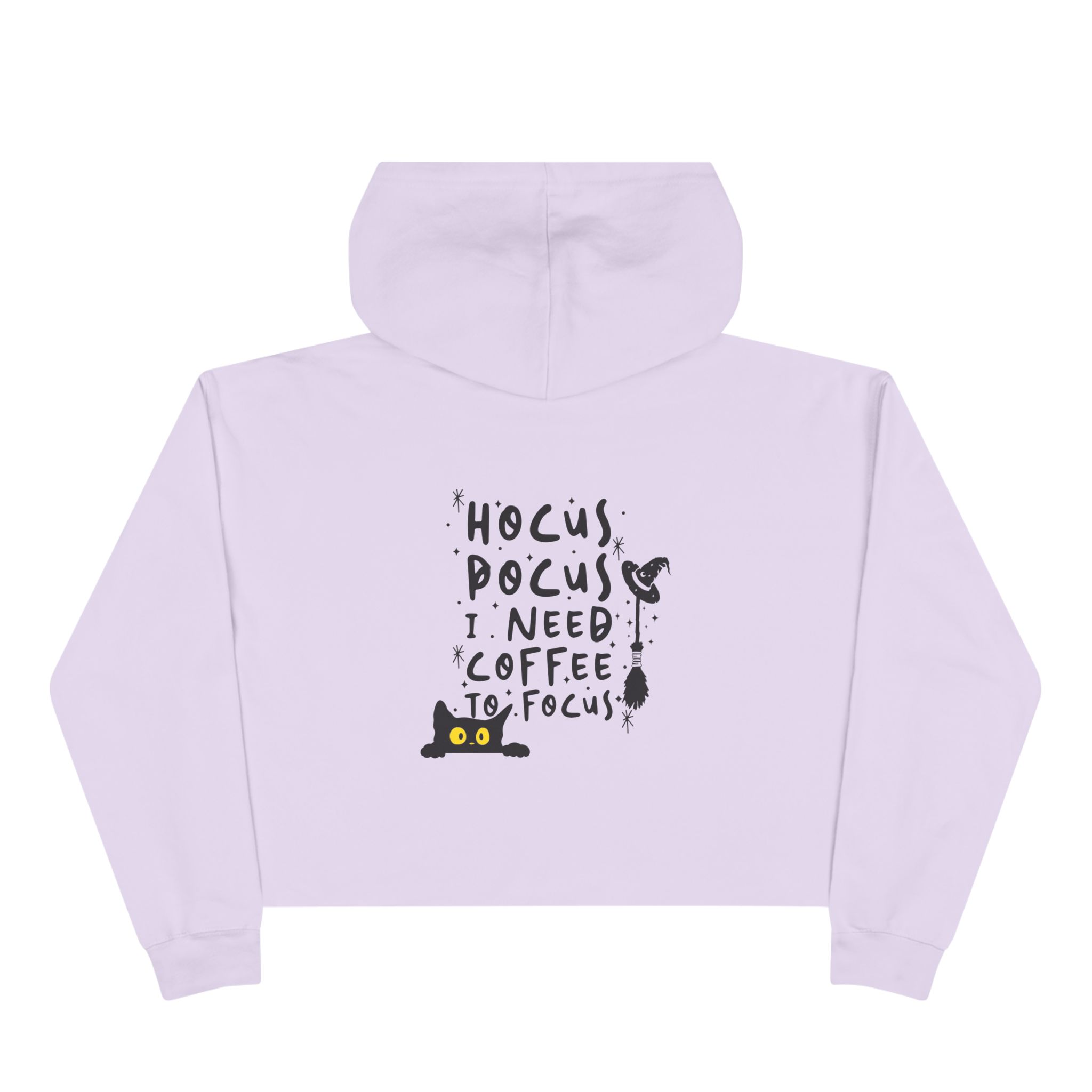 Hocus Pocus Cat Crop Hoodie, Halloween Clothing, Gift for Cat Lovers, Cozy Hoodie, Witchy Style Apparel - Image 11