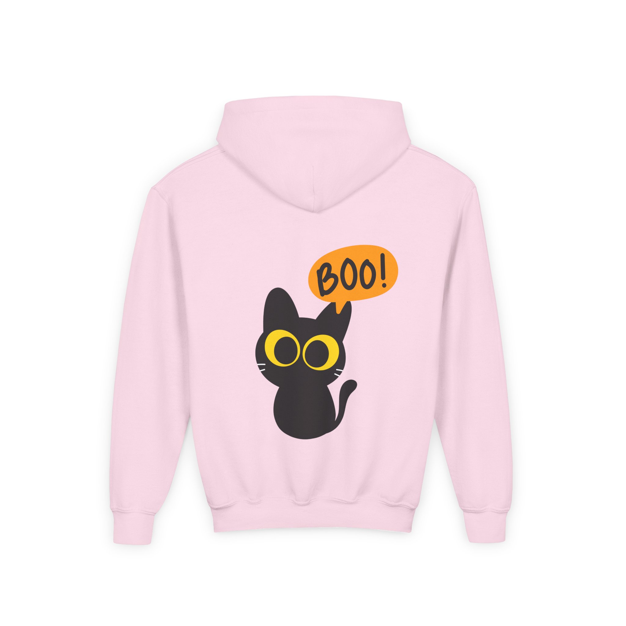 Cute Black Cat Hoodie for Kids, Halloween Sweatshirt, Youth Pullover with Boo Design, Fun Cat Lover Gift, Cozy Casual Wear - Image 72