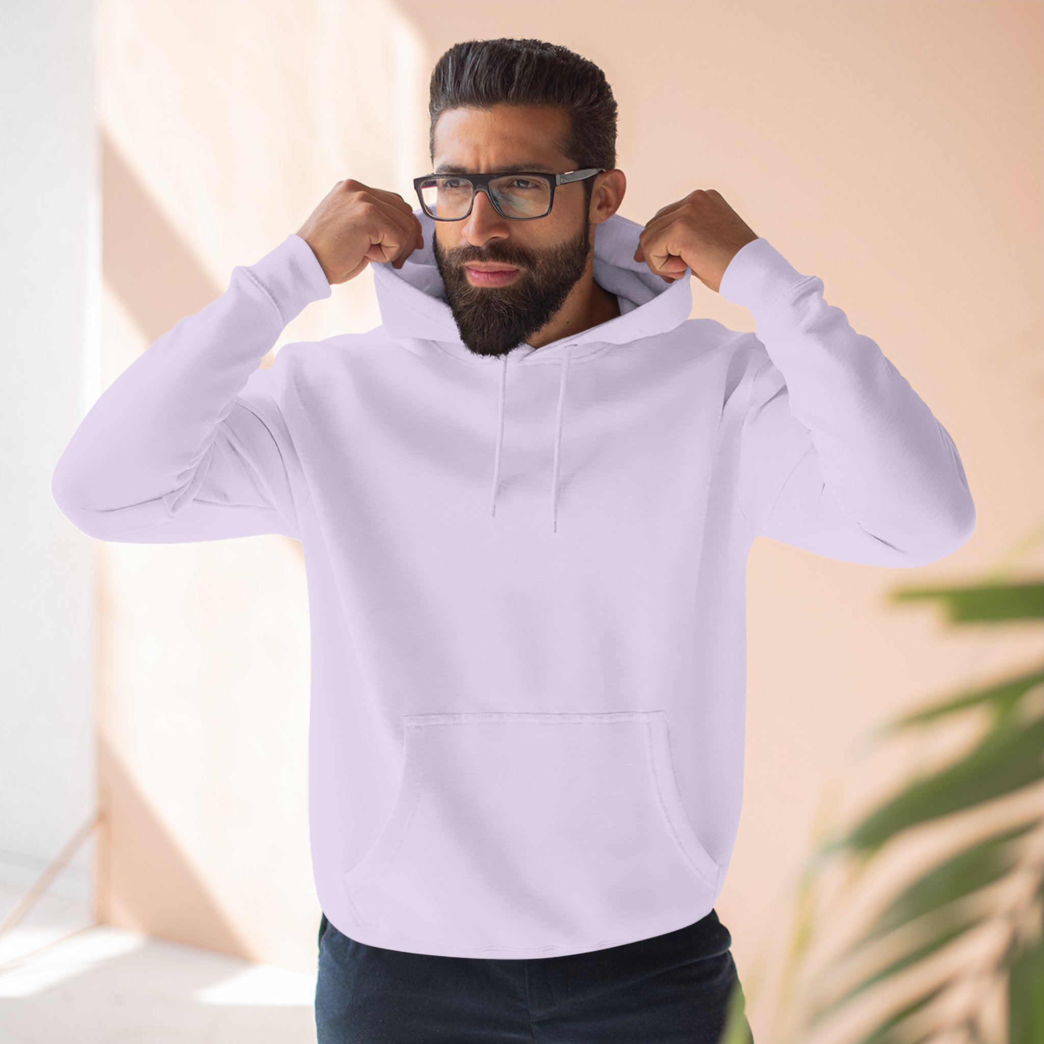 Artistic Three-Panel Fleece Hoodie, Cozy Pullover for Casual Outings, Perfect Gift for Birthdays and Holidays, Floral Design - Image 77
