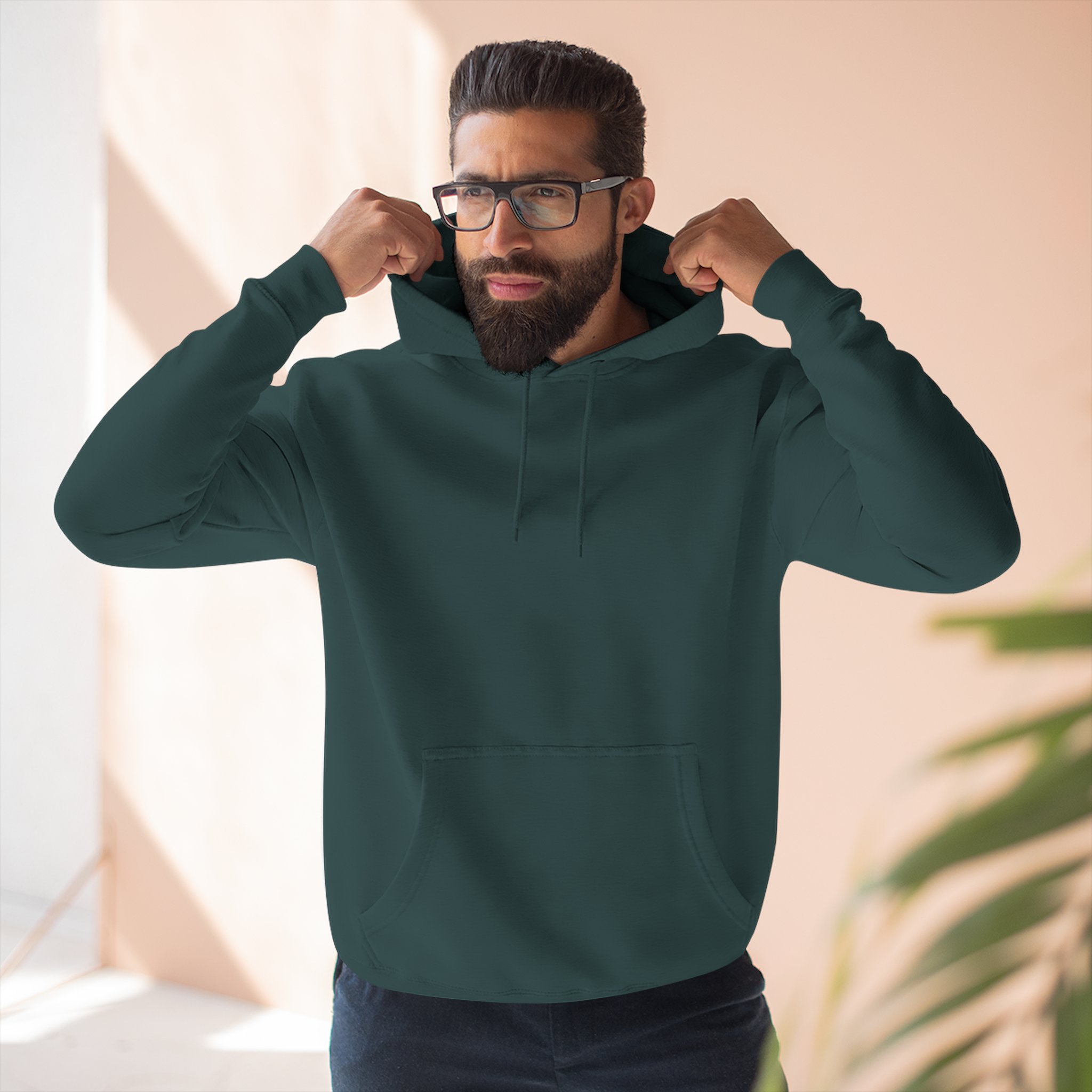 Artistic Three-Panel Fleece Hoodie, Cozy Pullover for Casual Outings, Perfect Gift for Birthdays and Holidays, Floral Design - Image 59