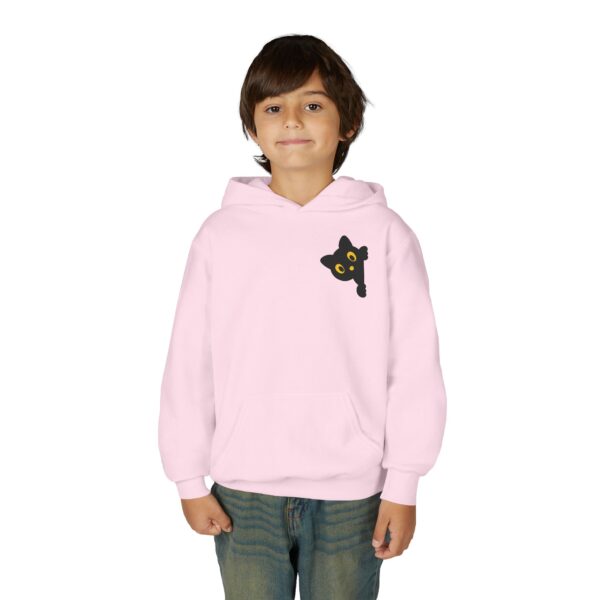 Cute Black Cat Hoodie for Kids, Halloween Sweatshirt, Youth Pullover with Boo Design, Fun Cat Lover Gift, Cozy Casual Wear - Image 73