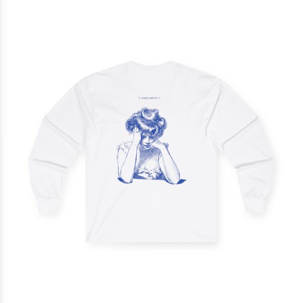 Blue Vintage-Inspired Unisex Long Sleeve Tee, Graphic Tee, Casual Wear, Gift for Her, Everyday Comfort, Print Design