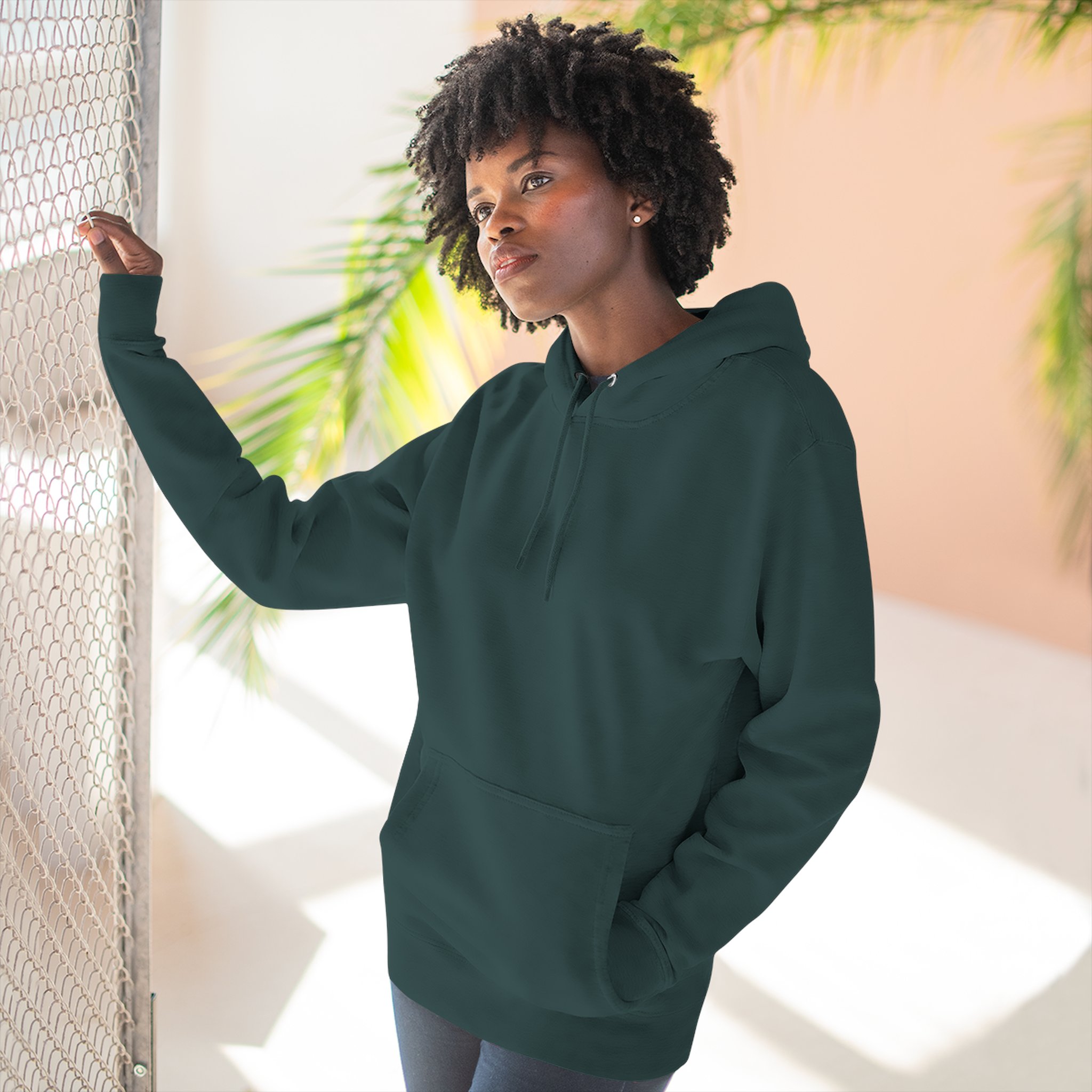Artistic Three-Panel Fleece Hoodie, Cozy Pullover for Casual Outings, Perfect Gift for Birthdays and Holidays, Floral Design - Image 60