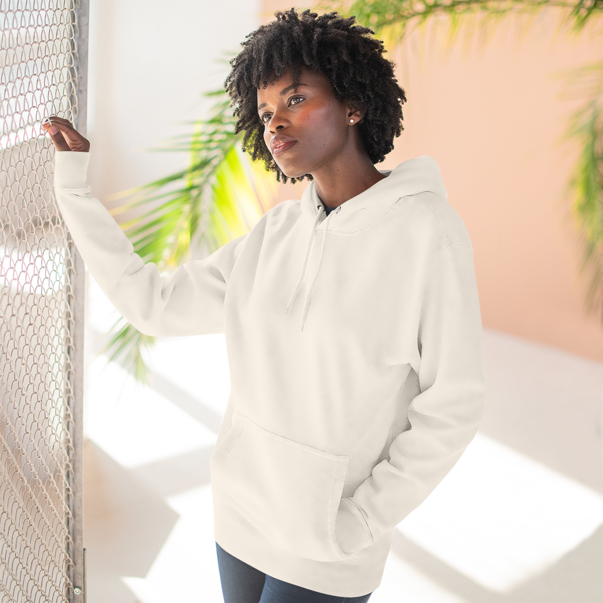 Artistic Three-Panel Fleece Hoodie, Cozy Pullover for Casual Outings, Perfect Gift for Birthdays and Holidays, Floral Design - Image 30