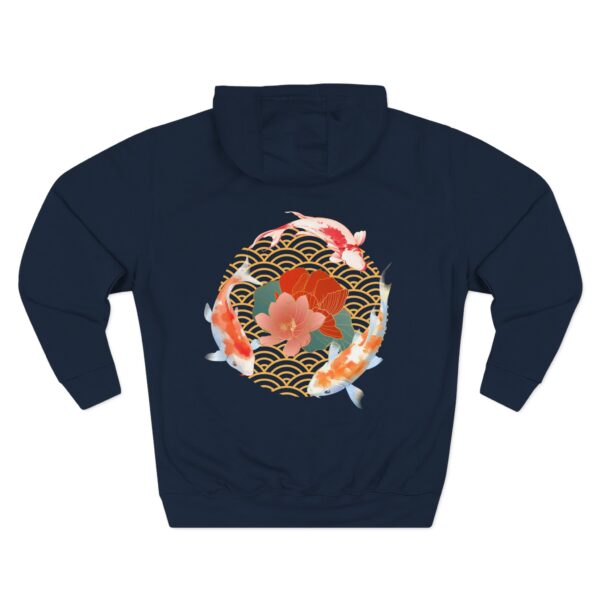 Artistic Three-Panel Fleece Hoodie, Cozy Pullover for Casual Outings, Perfect Gift for Birthdays and Holidays, Floral Design - Image 68