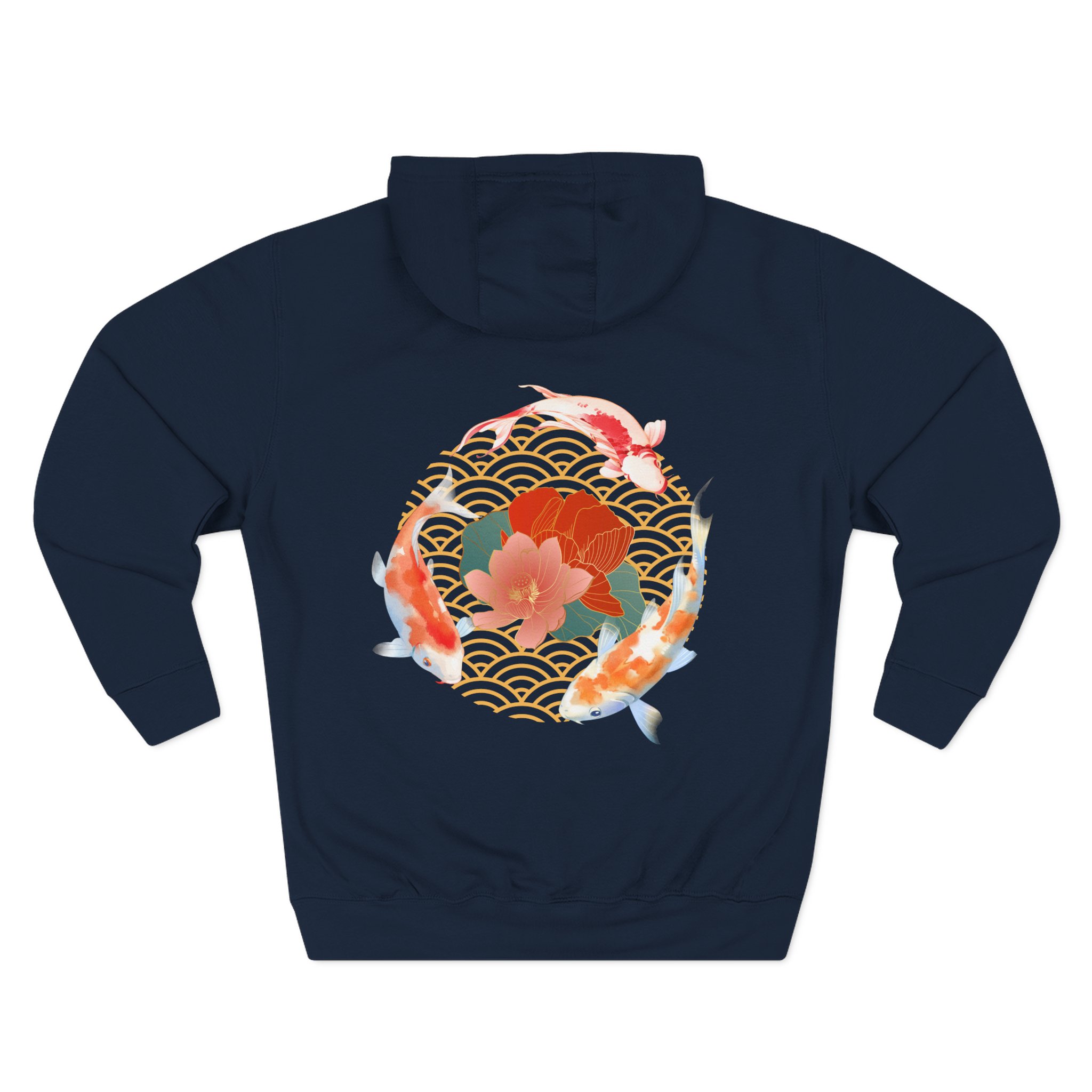 Artistic Three-Panel Fleece Hoodie, Cozy Pullover for Casual Outings, Perfect Gift for Birthdays and Holidays, Floral Design - Image 68