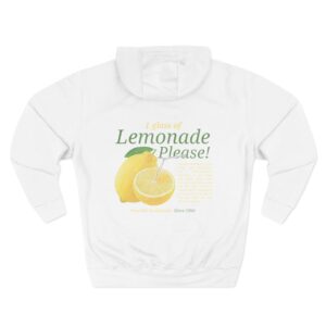 Lemonade-Inspired Three-Panel Fleece Hoodie, Cozy Casual Wear, Summer Style, Gift for Lemon Lovers, Cute Hoodie for Festivals