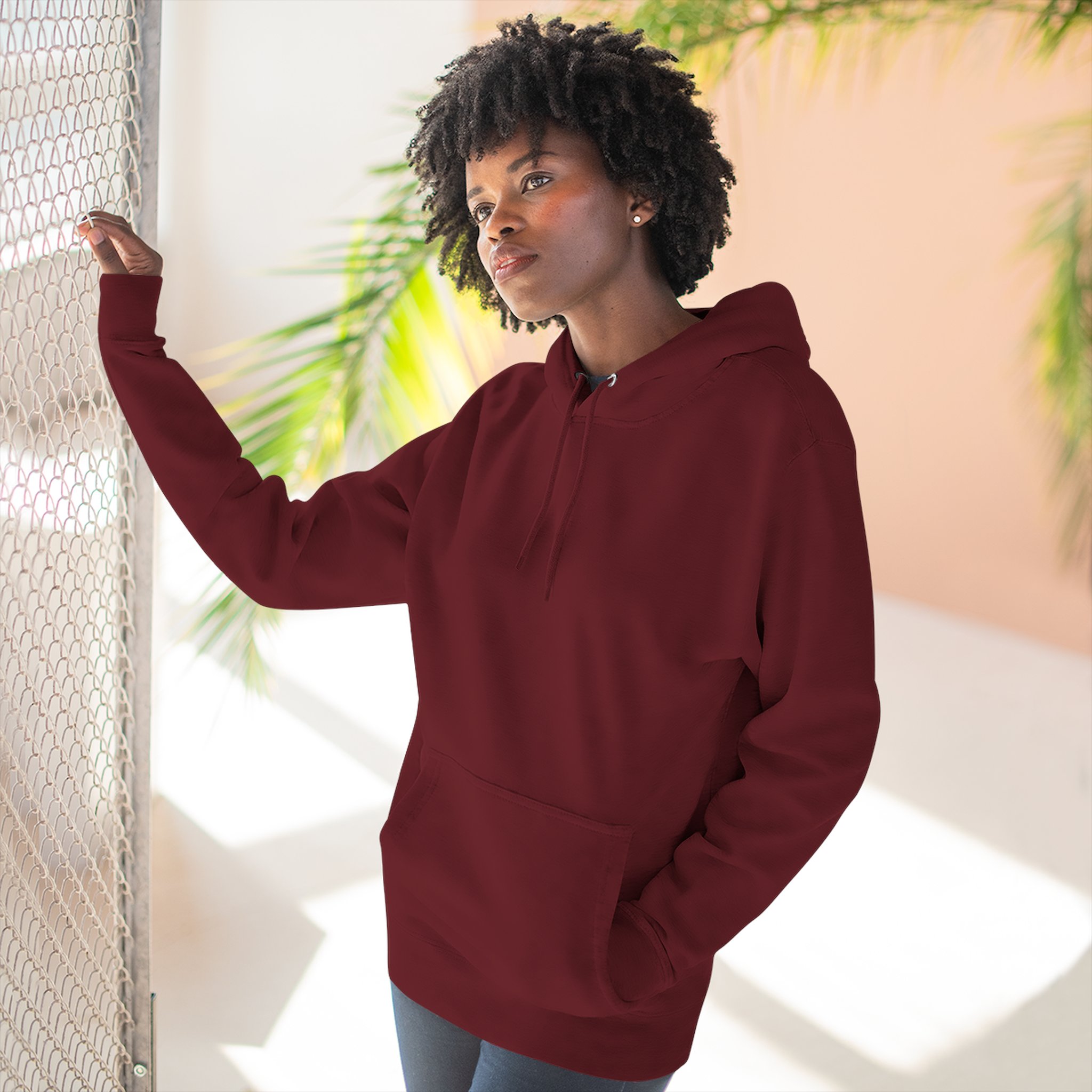 Artistic Three-Panel Fleece Hoodie, Cozy Pullover for Casual Outings, Perfect Gift for Birthdays and Holidays, Floral Design - Image 90
