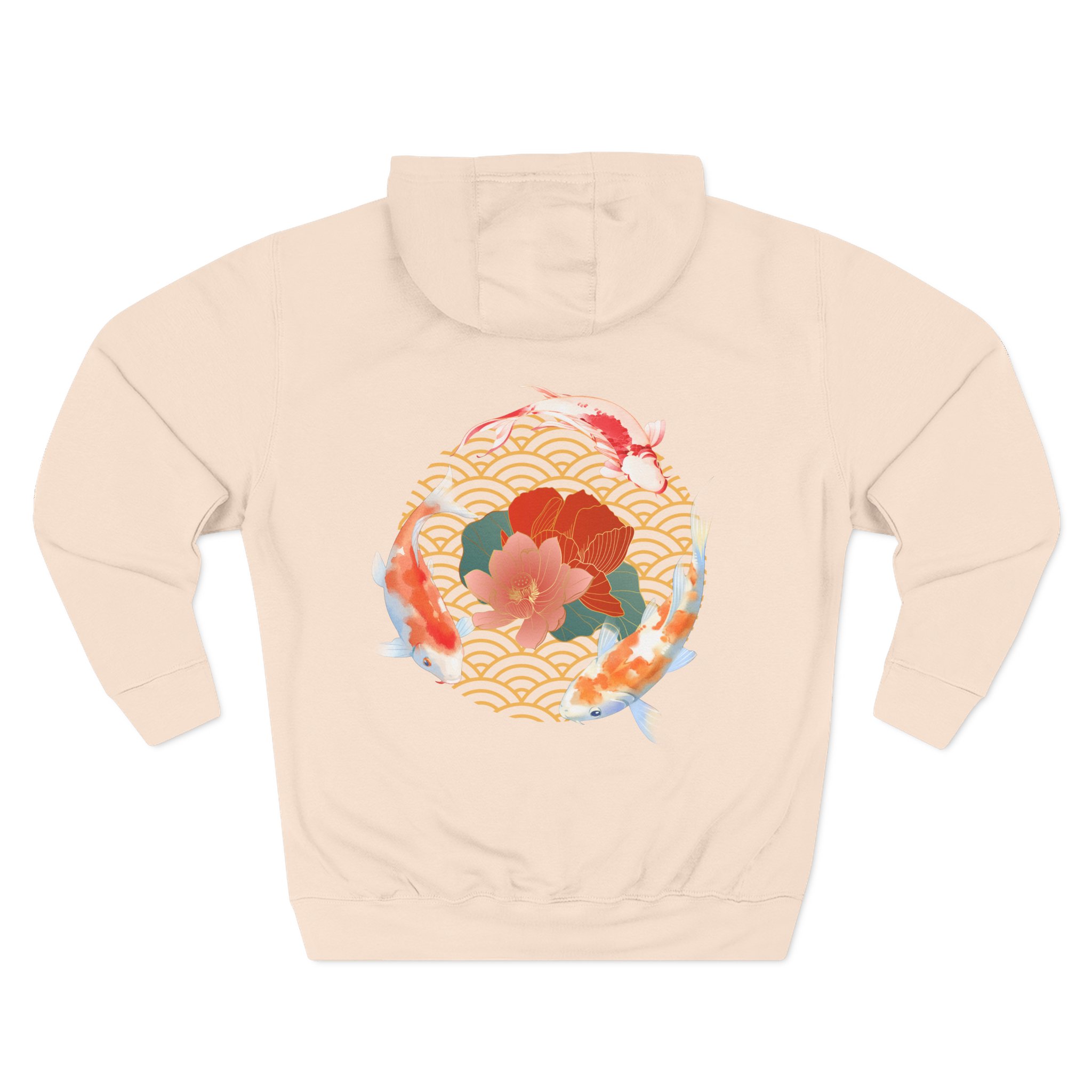 Artistic Three-Panel Fleece Hoodie, Cozy Pullover for Casual Outings, Perfect Gift for Birthdays and Holidays, Floral Design - Image 32