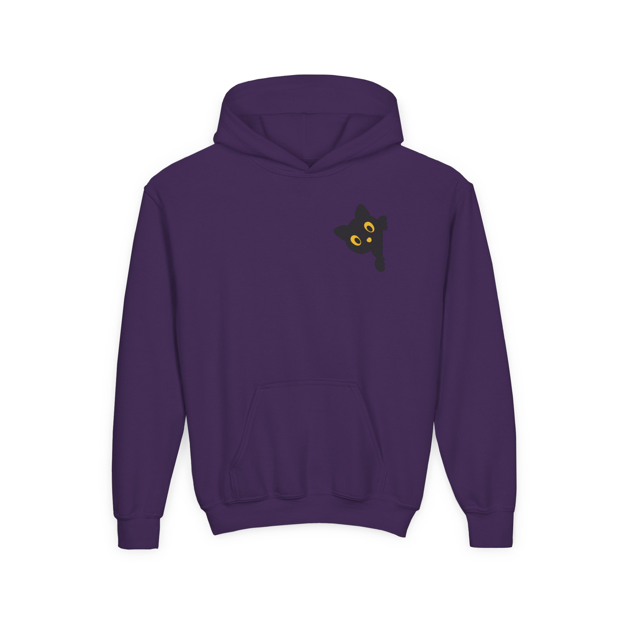 Cute Black Cat Hoodie for Kids, Halloween Sweatshirt, Youth Pullover with Boo Design, Fun Cat Lover Gift, Cozy Casual Wear - Image 64