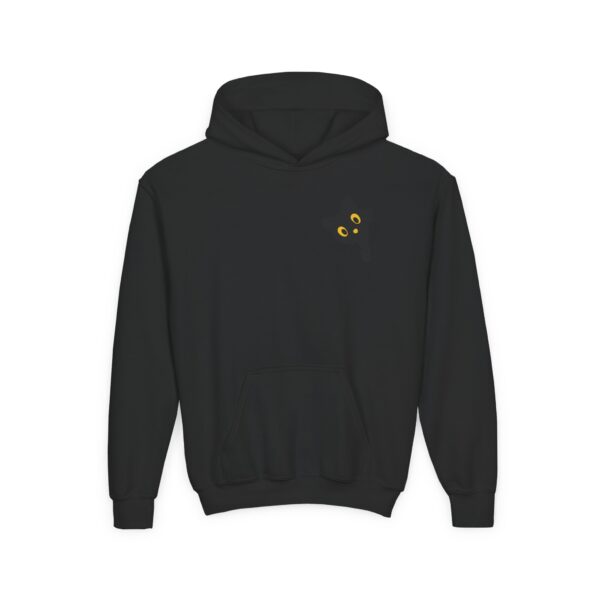 Cute Black Cat Hoodie for Kids, Halloween Sweatshirt, Youth Pullover with Boo Design, Fun Cat Lover Gift, Cozy Casual Wear - Image 8