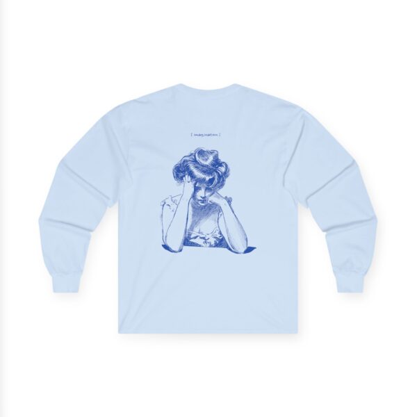 Blue Vintage-Inspired Unisex Long Sleeve Tee, Graphic Tee, Casual Wear, Gift for Her, Everyday Comfort, Print Design - Image 8