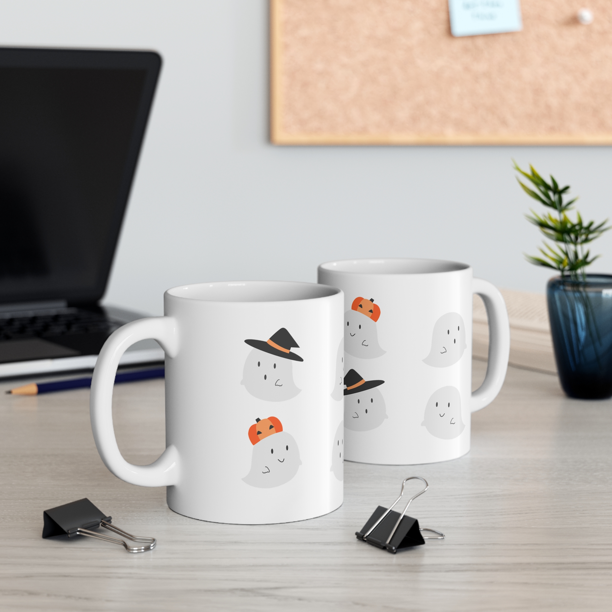 Cute Halloween Ghost Mug, 11oz Coffee Cup, Spooky Decor, Fall Gift, Trick or Treat Theme, Halloween Party Accessory - Image 5