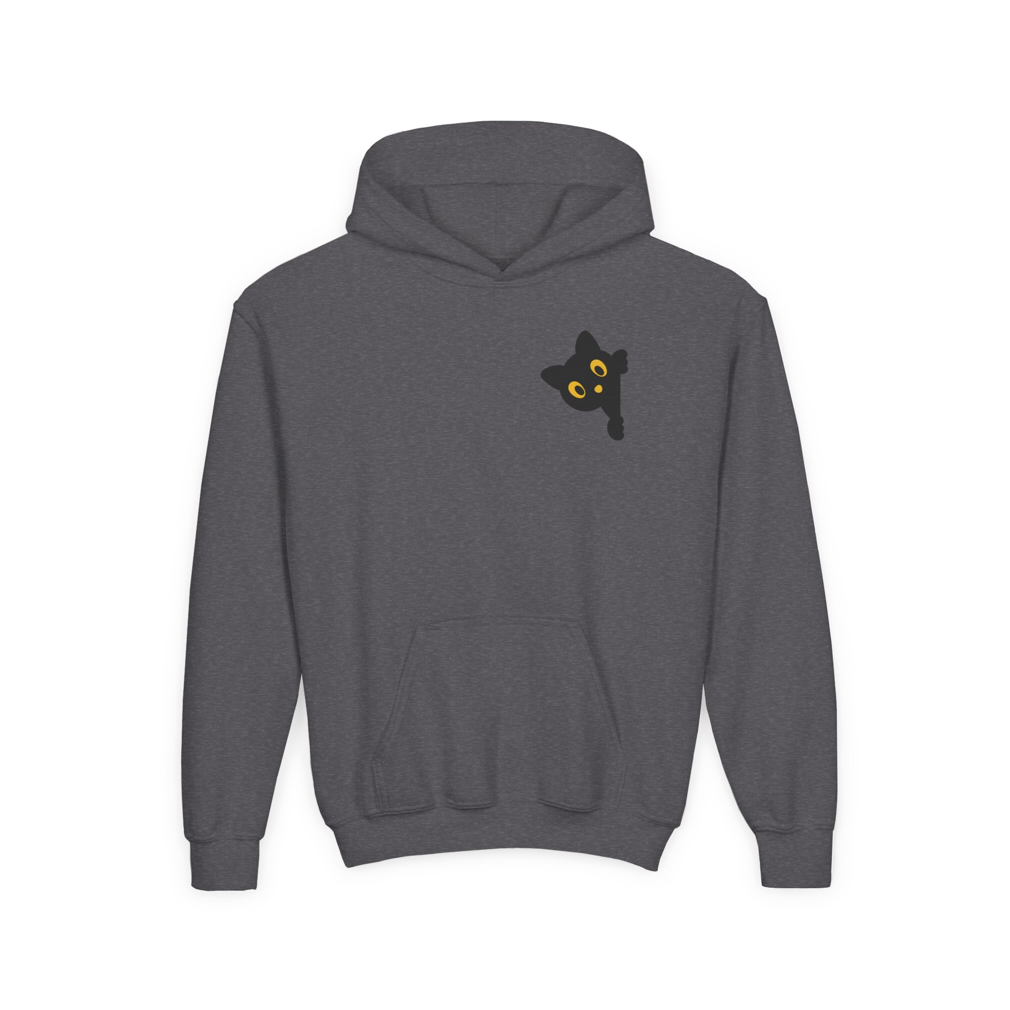 Cute Black Cat Hoodie for Kids, Halloween Sweatshirt, Youth Pullover with Boo Design, Fun Cat Lover Gift, Cozy Casual Wear - Image 43