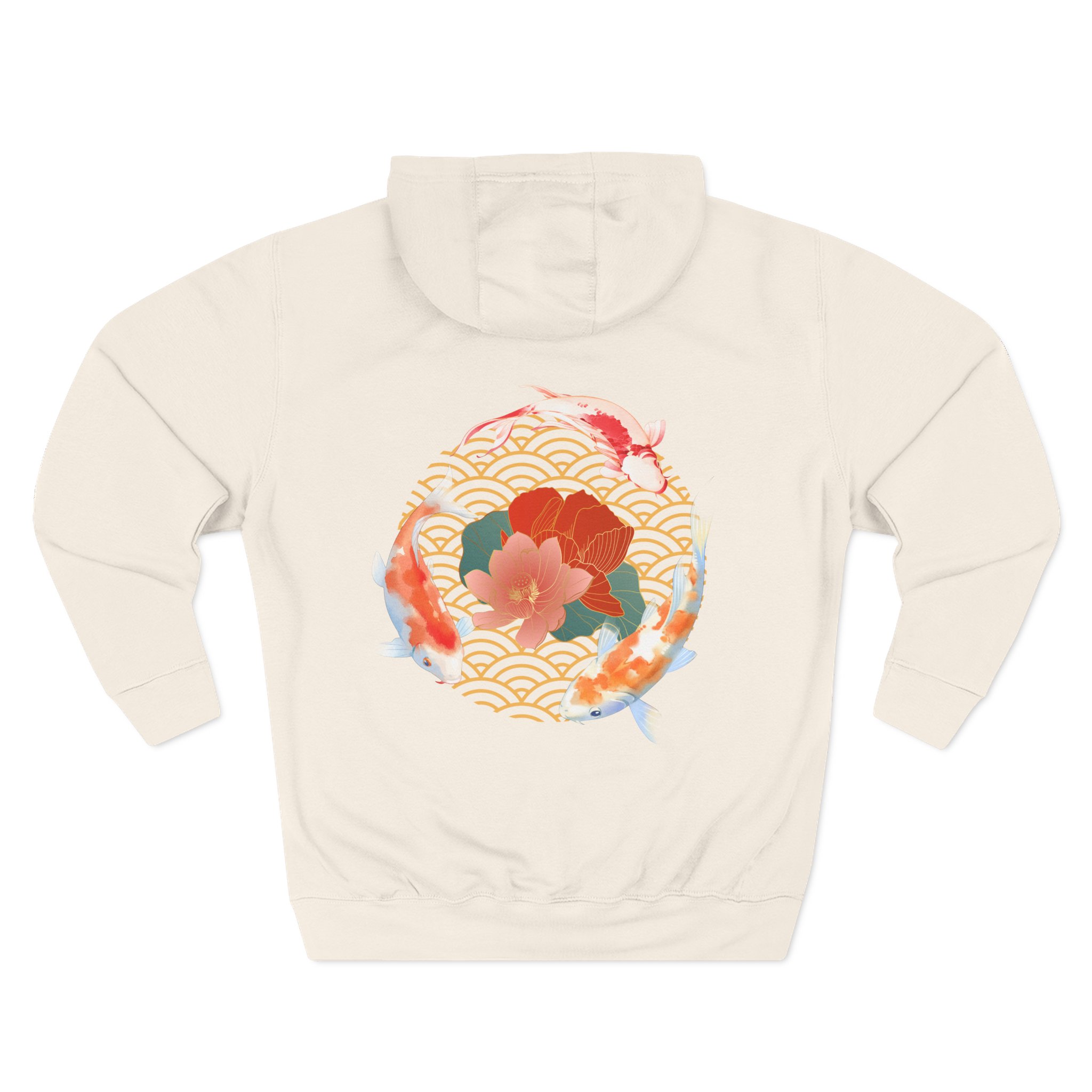 Artistic Three-Panel Fleece Hoodie, Cozy Pullover for Casual Outings, Perfect Gift for Birthdays and Holidays, Floral Design - Image 26