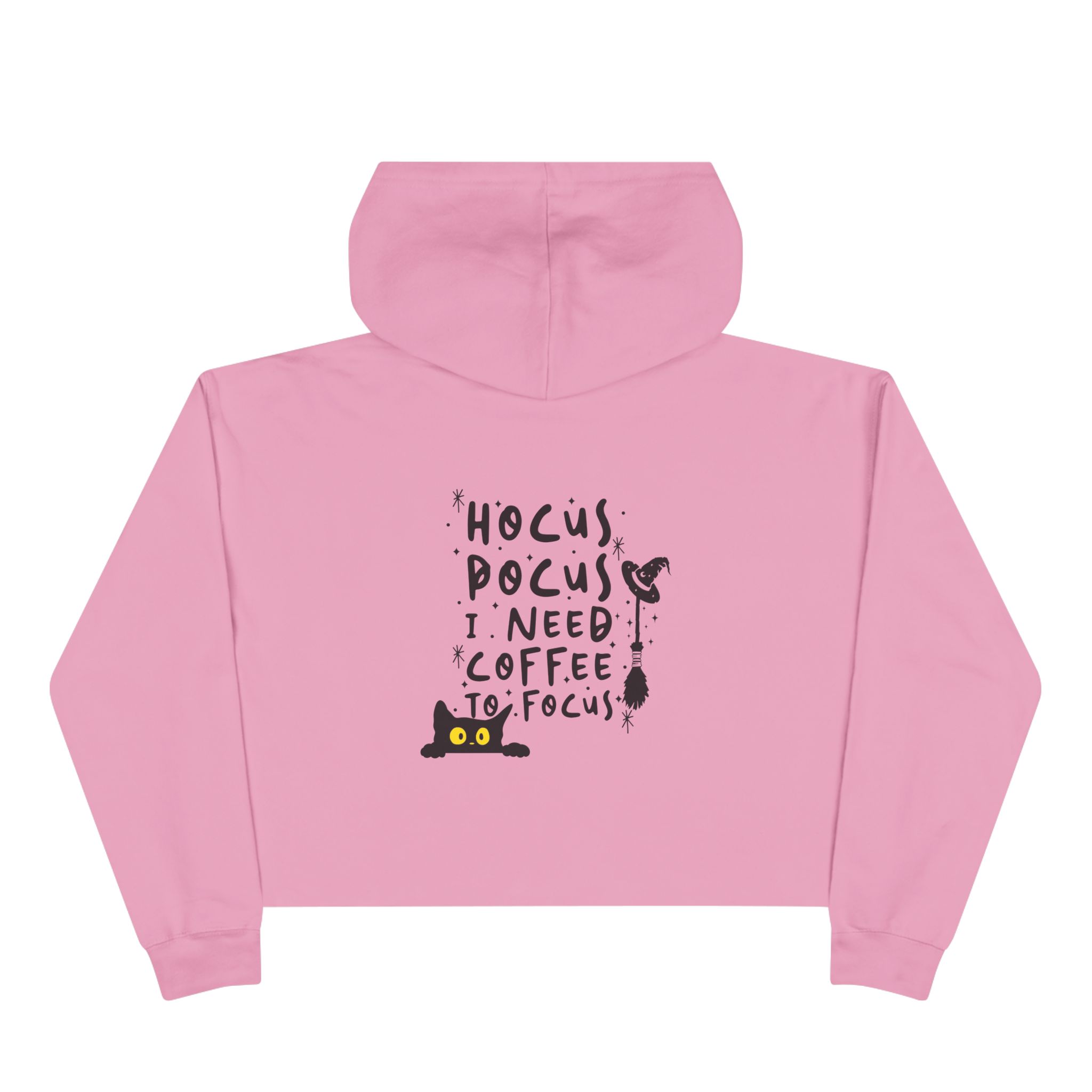 Hocus Pocus Cat Crop Hoodie, Halloween Clothing, Gift for Cat Lovers, Cozy Hoodie, Witchy Style Apparel - Image 14