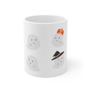 Cute Halloween Ghost Mug, 11oz Coffee Cup, Spooky Decor, Fall Gift, Trick or Treat Theme, Halloween Party Accessory