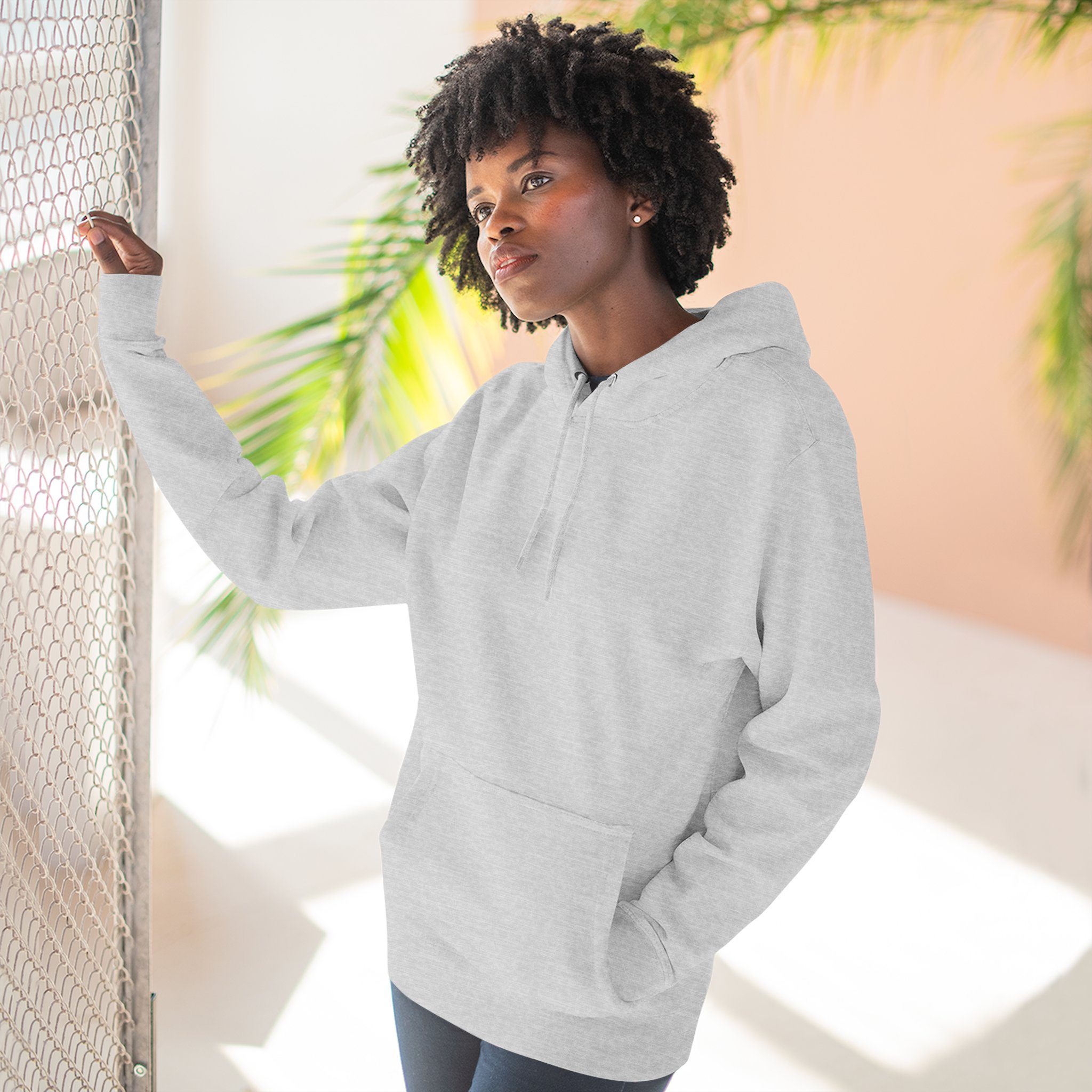 Artistic Three-Panel Fleece Hoodie, Cozy Pullover for Casual Outings, Perfect Gift for Birthdays and Holidays, Floral Design - Image 12