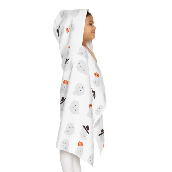 Ghost-Themed Youth Hooded Towel, Fun Bath Wrap for Kids, Halloween Gift, Cozy Pool Towel, Soft Towels for Young Children - Image 7
