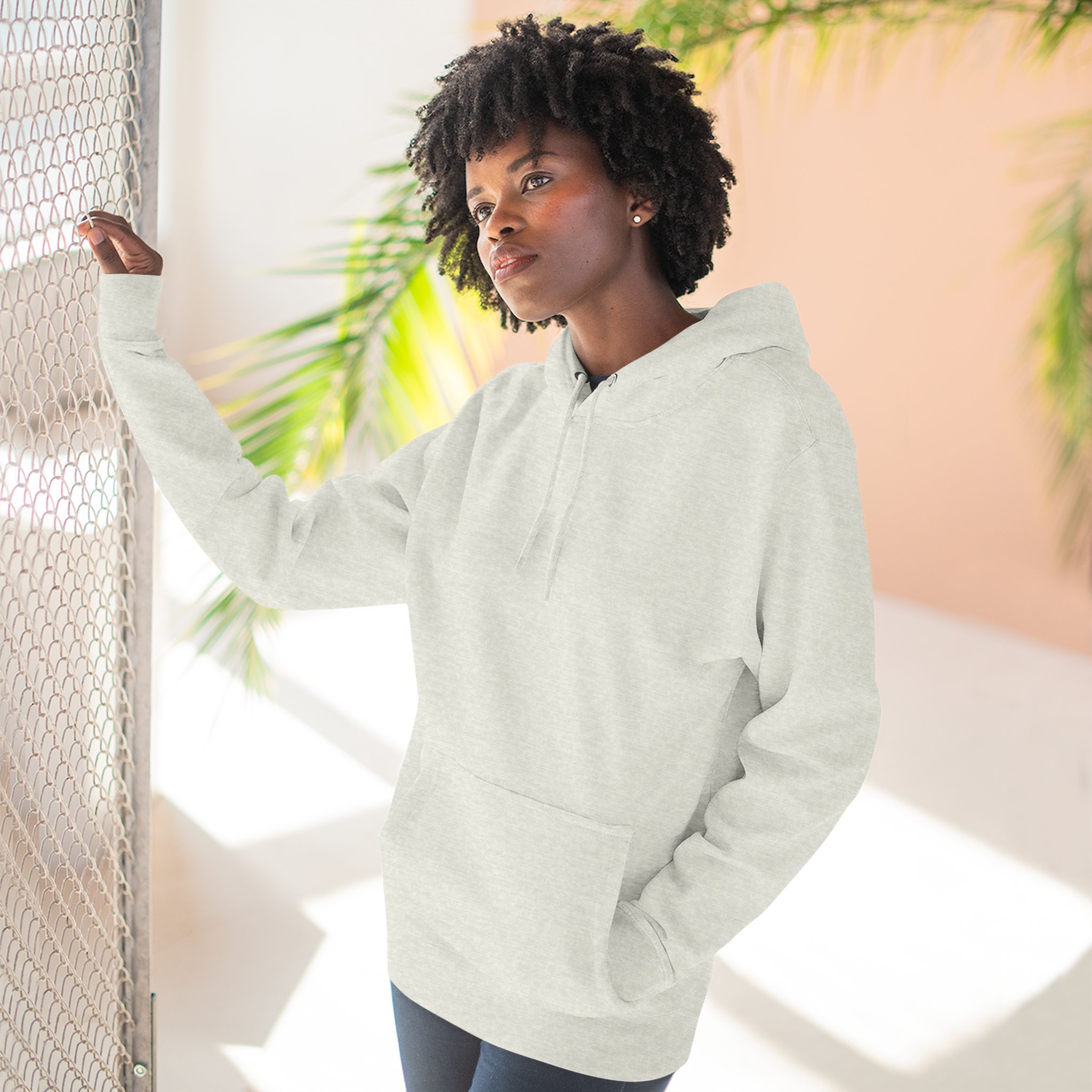 Artistic Three-Panel Fleece Hoodie, Cozy Pullover for Casual Outings, Perfect Gift for Birthdays and Holidays, Floral Design - Image 42